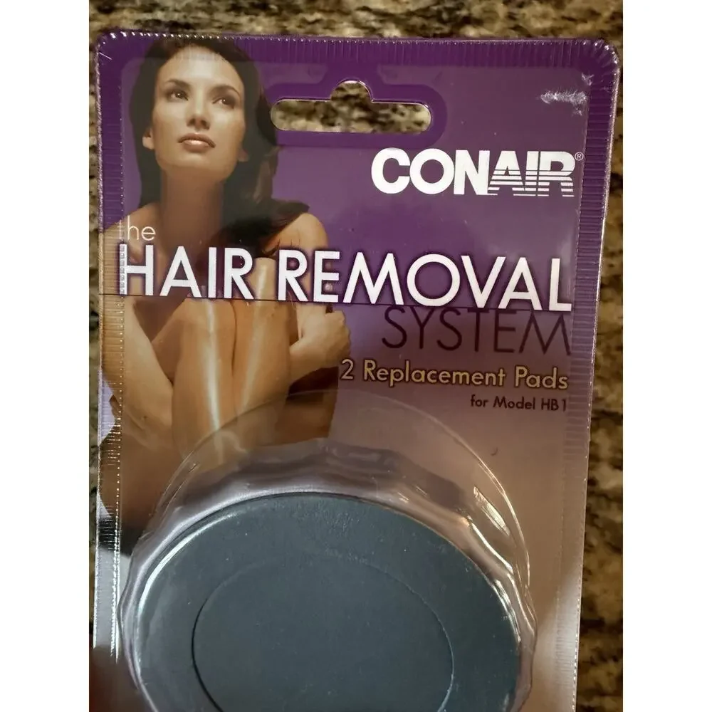 NOS CONAIR HAIR REMOVAL SYSTEM 2 REPLACEMENT PADS HBRP08 MODELS HB1, 1R, 3&5 FS